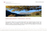 Klimabulletin Oktober 2019 - Federal Council · 2020. 9. 28. · Klimabulletin Oktober 2019 _ Die Schweiz registrierte im landesweiten Mittel den fünftwärmsten Oktober seit Messbeginn