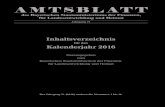 Amtsblatt des Bayerischen Staatsministeriums der Finanzen ... · für das Kalenderjahr 2016 Herausgegeben vom Bayerischen Staatsministerium der Finanzen, für Landesentwicklung und