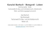 Kanzlei Bartsch · Bongard · Leben...2019/04/07  · Kanzlei Bartsch · Bongard · Leben Rechtsanwälte · Notar Fachanwälte für Bau-und Architektenrecht, Arbeitsrecht, Miet- und