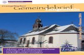 evangelischer Gemeindebrief Langenhain · 2016. 3. 12. · 2 evangelischer Gemeindebrief Langenhain Dezember – Februar 6 Liebe Langenhainerinnen und Langenhainer! In ein paar Wochen