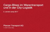 Cargo-Bikes im Warentransport und in der City-Logistik ...€¦ · 3. carvelo camp, Bern 11. Oktober 2017 ELEKTRO CARGOBIKE 3 - Rad Bike dadurch optimale Lastenverteilung 400 kg Gesamtgewicht
