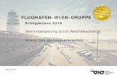 FWAG vorläufiges Ergebnis 2018 DE...Seit 2012 reduziert der Flughafen Wien: Seinen Stromverbrauch um mehr als ein Viertel Seine CO. 2. Emissionen pro Verkehrseinheit um mehr als 65,6%