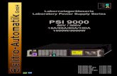 New User manual PSI 9000 series 1,5/3kW 80/300V 15/25/50/100A · 2011. 2. 21. · Labornetzgeräteserie Laboratory Power Supply Series PSI 9000 80V / 300V 15A/25A/50A/100A 1500W/3000W