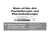 State-of-the-Art: Psychotherapie und Pharmakotherapie...Reviews (sämtlich randomisierte, zum großen Teil Placebo-kontrollierte Studien mit langfristigen Katamnesen über ... LoE: