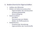 5. Bodenchemische Eigenschaftenforstliches-umweltmonitoring.de/Riek/sites/default/files/...5. Bodenchemische Eigenschaften • Aufbau der Minerale • Böden als Kationenaustauscher