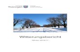 Witterungsbericht Winter 2016 17 - thueringen.de · ter 2016/17 leicht überdurchschnittlich warm, mit fast nur der Hälfte der zu erwartenden Nie- derschlagsmenge viel zu trocken