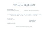 Il FENOMENO DELL’OUTSOURCING: PROSPETTIVE TEORICHE E ...tesi.eprints.luiss.it/10760/1/pizzuti-matteo-tesi-2013.pdf · outsourcing sulle performance economiche delle imprese e di