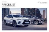 RX AND RX L PRICE LIST - Lexus · 2020. 9. 10. · 12.3" Lexus Navigation with Touchscreen Display, Apple CarPlay and Android Auto® 12-speaker Pioneer® Audio System with DVD, USB,