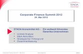 Corporate Finance Summit 2012 - ilf-frankfurt.de€¦ · Corporate Finance Summit Mai 2012 . Seite 5 . Wachstumsmärkte Gesundheit & Pharma Globales Bevölkerungswachstum Alternde