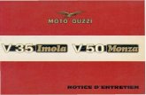 Fahrerhandbuch V35 Imola, V50 Monza · 5. Gang = 9.134 [1 7,475 [1 6,503 [1 7,261 ] 5.941J 5,166] Doppelschleilen-Rohrrahmen. Vorne: Teleskopgabel mit hydraulischen Damp lern. Hinten: