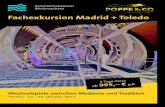 Fachexkursion Madrid + Toledo...die Brücke Puente de Arganzuela von Dominique Perrault aus dem Jahr 2011 an. Anschließend geht es weiter zum Kulturzentrum Matadero von Fran-co, Ensamble