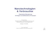 Nanotechnologien & Verbraucher Gerd Scholl "Nanotechnologien & Verbraucher" 8 Bewertung von Nanotechnologien