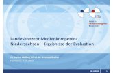 Landeskonzept Medienkompetenz Niedersachsen – Ergebnisse ...€¦ · Landeskonzept Medienkompetenz Niedersachsen – Ergebnisse der Evaluation Dr. St fStefan W lliWelling/ PfProf.