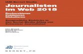 IAM-Bernet Studie Journalisten im Web 2015€¦ · Social Media im Alltag Erkenntnisse für Journalisten und PR‑Profis 4 Erkenntnisse aus den Gesprächen 10 Recherche Türöffner,