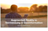 Augmented Reality in Vermessung & Geoinformation · PDF file Augmented Reality in Vermessung & Geoinformation Erik Schütz, GeoStudios Ltd. Augmented Reality Apps 2012 2014 2016 2018