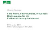 Fake News, Filter Bubbles, Influencer: Bedingungen für die ...€¦ · 2011; Wladarsch et al. 2014: 458; Links in Blogs: z.B. Messner/DiStaso 2008; Kenix 2009; Leccese 2009) # 19