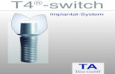 T4 -switch - TA-Dent · T4 ®-switch und T4 Art.-Nr. 47006 Handgriff mit ISO-Schaft Aufnahme Art.-Nr. 47011 Prothetikschlüssel (Steg-Abutment) Art.-Nr. 42204 für Implantat Ø 3,3