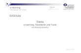 e-learning - wiki.thm.de · E-Learning (englisch electronic learning – elektronisch unterstütztes Lernen). Definition von Michael Kerres : alle Formen von Lernen, bei denen digitale