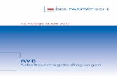 13. Auflage Januar 2017 - der-paritaetische.de€¦ · 1 Hinweise zu Änderungen der 13. Auflage 2017 Die inzwischenetwas in die Jahre gekommenen AVB bedurften aufgrund von Veränderun-gen