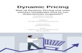 Dynamic Pricing - Darwin Pricing · PDF file mic Pricing gewährt haben, was zu spannenden Erkenntnissen führte. Ebenfalls be-danken wir uns bei unserem Experten, Herrn Patrick Hirschi,