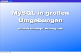 MySQL in großen Umgebungenblog.koehntopp.de/uploads/large_mysql.pdf · MySQL in großen Umgebungen Kristian Köhntopp, booking.com Mittwoch, 29. April 2009. Was nicht kommt • Dieser