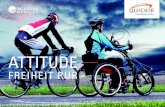 ATTITUDE - iwaz-rehate.ch · Attitude Bikes wird das Andocken an den Rollstuhl eine Angelegenheit von wenigen Sekunden. Ebenso schnell und einfach lässt es sich abkuppeln! 1 icken