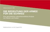 Die Bedeutung der Armee f£¼r die Schweiz; Medienkonferenz ... Die Bedeutung der Armee f£¼r die Schweiz;