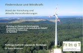 Fledermäuse und Windkraft - BfN · PDF file Fledermäuse und Windkraft: Workshop zur Planung der Forschungslinie „Erneuerbare Energien in der Landschaft der Zukunft“ Bundesamt