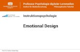 Instruktionspsychologie · Emotional Design 5 •Gedächtnisspeicher, Kognitive Prozesse, Repräsentationsformen, motivationale, affektive und meta-kognitive Prozesse CATLM als eine