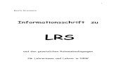 Informationsschrift LRS NRW Breimann 2015€¦ · 1 Beate Breimann Informationsschrift zu LRS und den gesetzlichen Rahmenbedingungen für Lehrerinnen und Lehrer in NRW