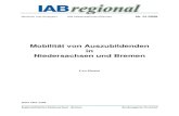 Mobilität von Auszubildenden in Niedersachsen und Bremendoku.iab.de/regional/NSB/2008/regional_nsb_0108.pdf · (Hrsg.): Mangelware Lehrstelle. Zur aktuellen Lage der Ausbildungsplatzbewerber