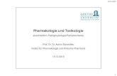Pharmakologie und Toxikologie - Goethe-Universität · 19.12.2019 12 Na+-Kanal-blockierende Antiarrhythmika (Klasse I) • Bindung an den Na+-Kanal bevorzugt im geöffneten oder inaktivierten