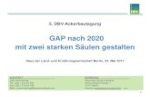GAP nach 2020 mit zwei starken Säulen gestalten · GAP nach 2020 mit zwei starken Säulen gestalten Haus der Land- und Ernährungswirtschaft Berlin, 23. Mai 2017. 2 Überblick a)