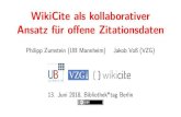 WikiCite als kollaborativer Ansatz für offene Zitationsdaten … · MotivationfürbibliometrischeAuswertungen I AuswertungundVisualisierungvonPublikationsdaten Abb. Screenshot von