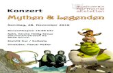 Konzert Mythen & Legenden · Alan Hovhaness Trompete: Sarah Barber Gullivers Reisen Bert Appermont Mandalen Landscapes Philip Sparke Symphonie Nr. 1 "Herr der Ringe", 5. Satz "Hobbits"