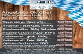 Angebote Oktober - pick-huebner.de€¦ · Pick&Hübner GmbH ° Neusser Straße 152 ° 41363 Jüchen Tel.: 02165 91 88 0 ° Fax: 02165 91 88 77 ° Preise verstehen sich pro KG. Angebote