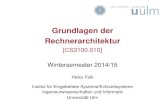 Grundlagen der Rechnerarchitektur - Ulm Grundlagen der Rechnerarchitektur [CS3100.010] Wintersemester