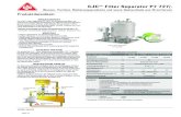 CJC Filter Separatoren P7 727/- · CJC™ Filter Separator P7 727/- Produktdatenblatt PDFS2118-0-DE Wasser, Partikel, Ölalterungsprodukte und saure Bestandteile aus Öl entfernen