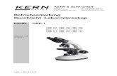 KERN OBE-1dok.kern-sohn.com/manuals/files/German/OBE-1-BA-d-1510.pdf · Der Kondensor ist unterhalb des Objekttisches an einem Halterring (Kondensorträger) fest fixiert. Der Hebel