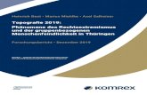 Topografie 2019: des Rechtsextremismus ...€¦ · der Topografie bzw. auf Basis des Thüringen-Monitors wurde im Projektbericht 2018 vorgelegt (Best et al. 2018). Da der Thüringen