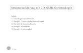 Strukturaufkl£¤rung mit 2D-NMR-Sp Strukturaufkl£¤rung mit 2D-NMR-Spektroskopie Inhalt: 1) Grundlagen