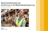 Materialbedarfsplanung: Einführung in ... - SAP Business One€¦ · Das MRP-Ergebnis umfasst vier Elemente: Anfangsbestand, Zugang, Bedarf und Endbestand. ... SAP und andere in