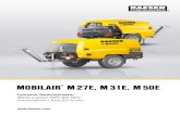 MOBILAIR M 27E, M 31E, M 50E - Gastro Fahrbarer Baukompressor Mobile e-power 400V-3ph-50Hz Volumenstrom
