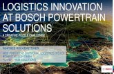 LOGISTICS INNOVATION AT BOSCH POWERTRAIN SOLUTIONS · SCND after SOP: Rollout within IPN System CIP ∼60 IPN 2016 LOG @ PEP Development SCND before SOP –start in e-Axle 2017 2018