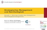 Strategisches Management und Nachhaltigkeit · PDF file Quelle: Ähnlich zu Mintzberg 1999, S. 26. [Nachhaltigkeit und Betriebswirtschaftslehre] Strategisches Management und Nachhaltigkeit