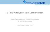 STTS-Analysen von Lernertexten - hu-berlin.de · Aufsätze von fortgeschrittenen Lernern (OnDaF: ~B2) Kleiner Goldstandard 4x3 Texte L1 (BEL, CMN, SWE, DEU) Korrektur des Taggings