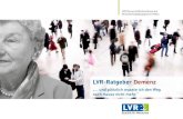 LVR-Ratgeber Demenz · Demenz oder Alzheimer – Begriffe für Krankheitsbil-der, die wir häufig mit dem Altern in Verbindung brin-gen. Wir Menschen werden immer älter und die Zahl