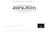 Snare Drum Pad Grooves - obrassomusic.de€¦ · Snare Drum / Pad Grooves – 44 – Alex Eichenberger Übungs-CD Informationen zum Gebrauch der CD Die CD ist als motivierende Übungshilfe