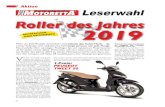 Roller des Jahres 2019 - Motoretta - Das Roller Magazin · 5 Piaggio mp3 300 hps Viertakt-Einzylinder, Flüssigkeitsk., Einspritzung, 271 cm3, 16,4 kW / 22,3 PS, Gewicht 183 kg, Räder