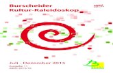 Burscheider ABOs! 2015/16 Kultur-Kaleidoskop · Kultur-Kaleidoskop Juli - Dezember 2015 Ausgabe 11 ABOs 2015/16 ABOs! 2015/16. Legende Feste / Märkte Literatur / Vorträge Musik